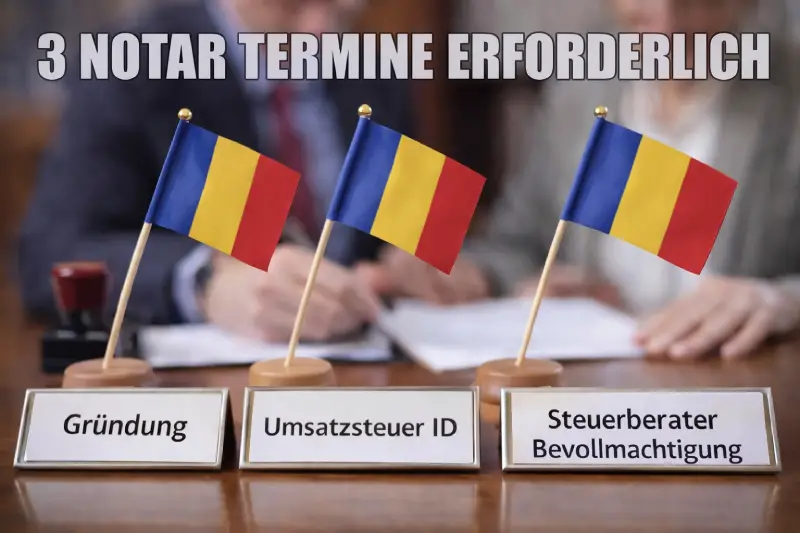 3 Notartermine Rumänien vorgeschrieben